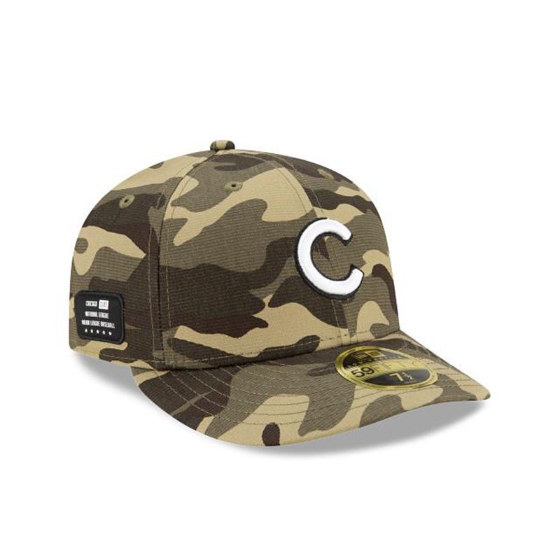 MLB Chicago Cubs Armed Forces Weekend Low Profile 59Fifty Fitted (SJS4531) - Green New Era Caps